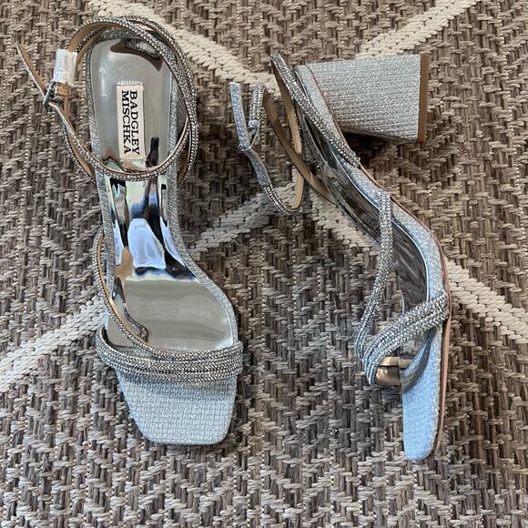 Badgley Mischka Freedom Ankle Strap Heeled Sandal sz 11 - Picture 2 of 5